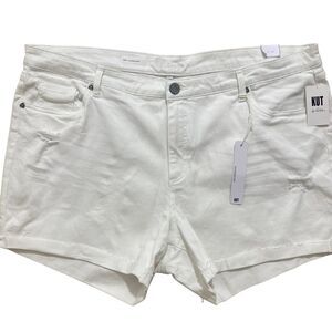 Kut From The Kloth Women’s Size 22W Katy Boyfriend Shorts White NWT